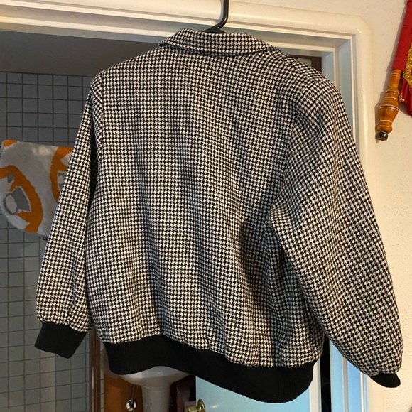 Vintage Houndstooth Bomber Jacket - Picture 2 of 5